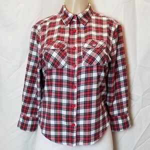 ENVY Me Red Plaid Flannel Shirt